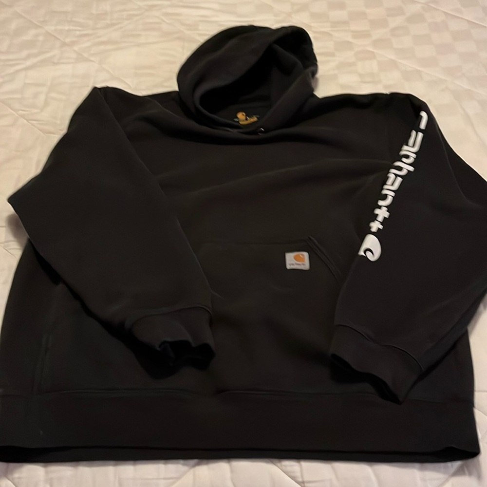 CARHARTT LOGO SLEEVE HOODIE SIZE L
